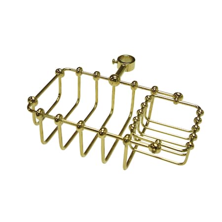 Kingston Brass 7" Riser Mount Soap Basket, Polished Brass CC2142